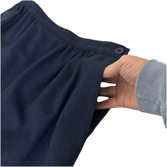 VTG Pendleton 100% Virgin Wool Midi Pencil Skirt Women 10 Navy Blue USA Classic - Picture 5 of 12